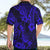 Hawaii Pineapple Hawaiian Shirt Paradise Flowers Pacific With Navy Blue Polynesian Tribal LT01 - Polynesian Pride