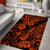 Hawaii Pineapple Area Rug Paradise Flowers Pacific With Orange Polynesian Tribal LT01 - Polynesian Pride