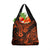 Hawaii Pineapple Grocery Bag Paradise Flowers Pacific With Orange Polynesian Tribal