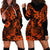 Hawaii Pineapple Hoodie Dress Paradise Flowers Pacific With Orange Polynesian Tribal LT01 - Polynesian Pride