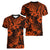 Hawaii Pineapple Women V Neck T Shirt Paradise Flowers Pacific With Orange Polynesian Tribal LT01 - Polynesian Pride
