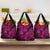 Hawaii Pineapple Grocery Bag Paradise Flowers Pacific With Pink Polynesian Tribal