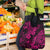 Hawaii Pineapple Grocery Bag Paradise Flowers Pacific With Pink Polynesian Tribal