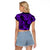 Hawaii Pineapple Raglan Cropped T Shirt Polynesian Pattern Purple Version LT01 - Polynesian Pride