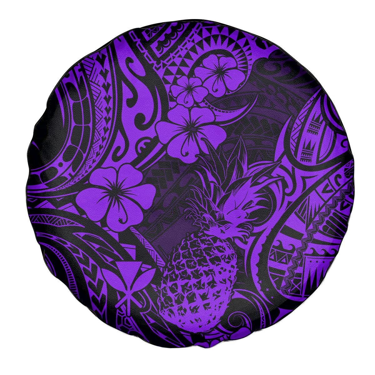 Hawaii Pineapple Spare Tire Cover Polynesian Pattern Purple Version LT01 Purple - Polynesian Pride