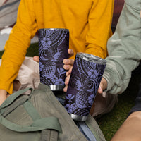 Hawaii Pineapple Tumbler Cup Polynesian Pattern Purple Version