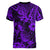 Hawaii Pineapple Women V Neck T Shirt Polynesian Pattern Purple Version LT01 - Polynesian Pride
