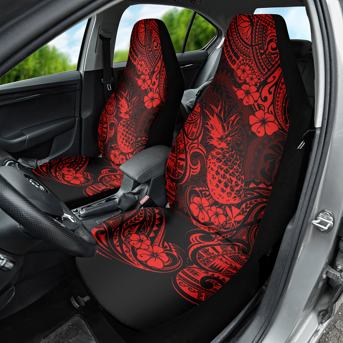 Hawaii Pineapple Car Seat Cover Polynesian Pattern Red Version LT01 - Polynesian Pride