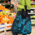 Hawaii Pineapple Grocery Bag Polynesian Pattern Sky Blue Version