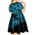 Hawaii Pineapple Kid Short Sleeve Dress Polynesian Pattern Sky Blue Version LT01 - Polynesian Pride