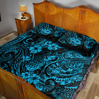 Hawaii Pineapple Quilt Bed Set Polynesian Pattern Sky Blue Version LT01 - Polynesian Pride