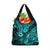 Hawaii Pineapple Grocery Bag Polynesian Pattern Turquoise Version