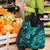 Hawaii Pineapple Grocery Bag Polynesian Pattern Turquoise Version