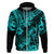 Hawaii Pineapple Hoodie Polynesian Pattern Turquoise Version LT01 Zip Hoodie Turquoise - Polynesian Pride