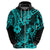 Hawaii Pineapple Hoodie Polynesian Pattern Turquoise Version LT01 - Polynesian Pride