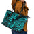 Hawaii Pineapple Leather Tote Bag Polynesian Pattern Turquoise Version LT01 - Polynesian Pride