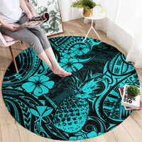 Hawaii Pineapple Round Carpet Polynesian Pattern Turquoise Version LT01 - Polynesian Pride