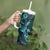 Hawaii Pineapple Tumbler With Handle Polynesian Pattern Turquoise Version