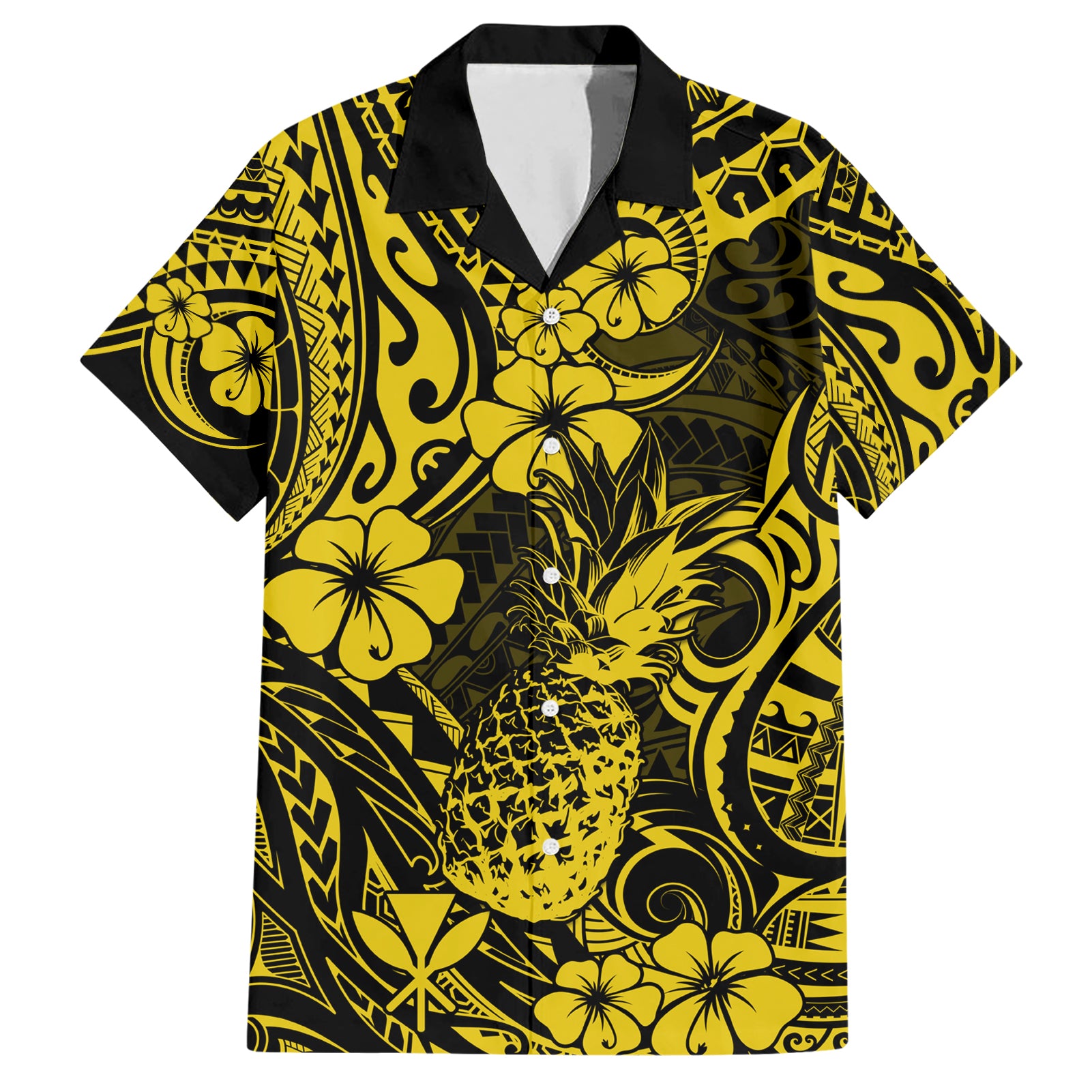 Hawaii Pineapple Hawaiian Shirt Polynesian Pattern Yellow Version LT01 Yellow - Polynesian Pride