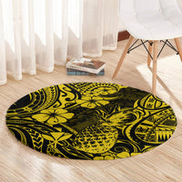 Hawaii Pineapple Round Carpet Polynesian Pattern Yellow Version LT01 - Polynesian Pride