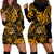 Hawaii Shaka Sign Hoodie Dress With Polynesian Hibiscus Gold Unique LT01 - Polynesian Pride