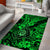 Hawaii Shaka Sign Area Rug With Polynesian Hibiscus Green Unique LT01 - Polynesian Pride