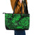 Hawaii Shaka Sign Leather Tote Bag With Polynesian Hibiscus Green Unique LT01 - Polynesian Pride