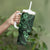 Hawaii Shaka Sign Tumbler With Handle With Polynesian Hibiscus Green Unique