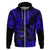 Hawaii Shaka Sign Hoodie With Polynesian Hibiscus Navy Blue Unique LT01 Zip Hoodie Blue - Polynesian Pride