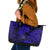 Hawaii Shaka Sign Leather Tote Bag With Polynesian Hibiscus Navy Blue Unique LT01 Blue - Polynesian Pride