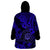 Hawaii Shaka Sign Wearable Blanket Hoodie With Polynesian Hibiscus Navy Blue Unique LT01 - Polynesian Pride