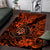 Hawaii Shaka Sign Area Rug With Polynesian Hibiscus Orange Unique LT01 Orange - Polynesian Pride