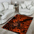 Hawaii Shaka Sign Area Rug With Polynesian Hibiscus Orange Unique LT01 - Polynesian Pride