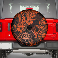 Hawaii Shaka Sign Spare Tire Cover With Polynesian Hibiscus Orange Unique LT01 - Polynesian Pride