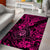 Hawaii Shaka Sign Area Rug With Polynesian Hibiscus Pink Unique LT01 - Polynesian Pride