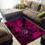 Hawaii Shaka Sign Area Rug With Polynesian Hibiscus Pink Unique LT01 - Polynesian Pride