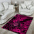 Hawaii Shaka Sign Area Rug With Polynesian Hibiscus Pink Unique LT01 - Polynesian Pride