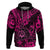 Hawaii Shaka Sign Hoodie With Polynesian Hibiscus Pink Unique LT01 Pullover Hoodie Pink - Polynesian Pride