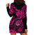 Hawaii Shaka Sign Hoodie Dress With Polynesian Hibiscus Pink Unique LT01 - Polynesian Pride