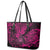 Hawaii Shaka Sign Leather Tote Bag With Polynesian Hibiscus Pink Unique LT01 - Polynesian Pride