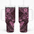 Hawaii Shaka Sign Tumbler With Handle With Polynesian Hibiscus Pink Unique