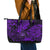 Hawaii Shaka Sign Leather Tote Bag Polynesian Pattern Purple Version LT01 - Polynesian Pride