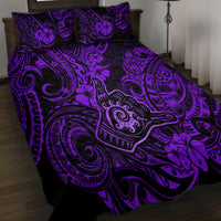 Hawaii Shaka Sign Quilt Bed Set Polynesian Pattern Purple Version LT01 - Polynesian Pride