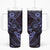 Hawaii Shaka Sign Tumbler With Handle Polynesian Pattern Purple Version