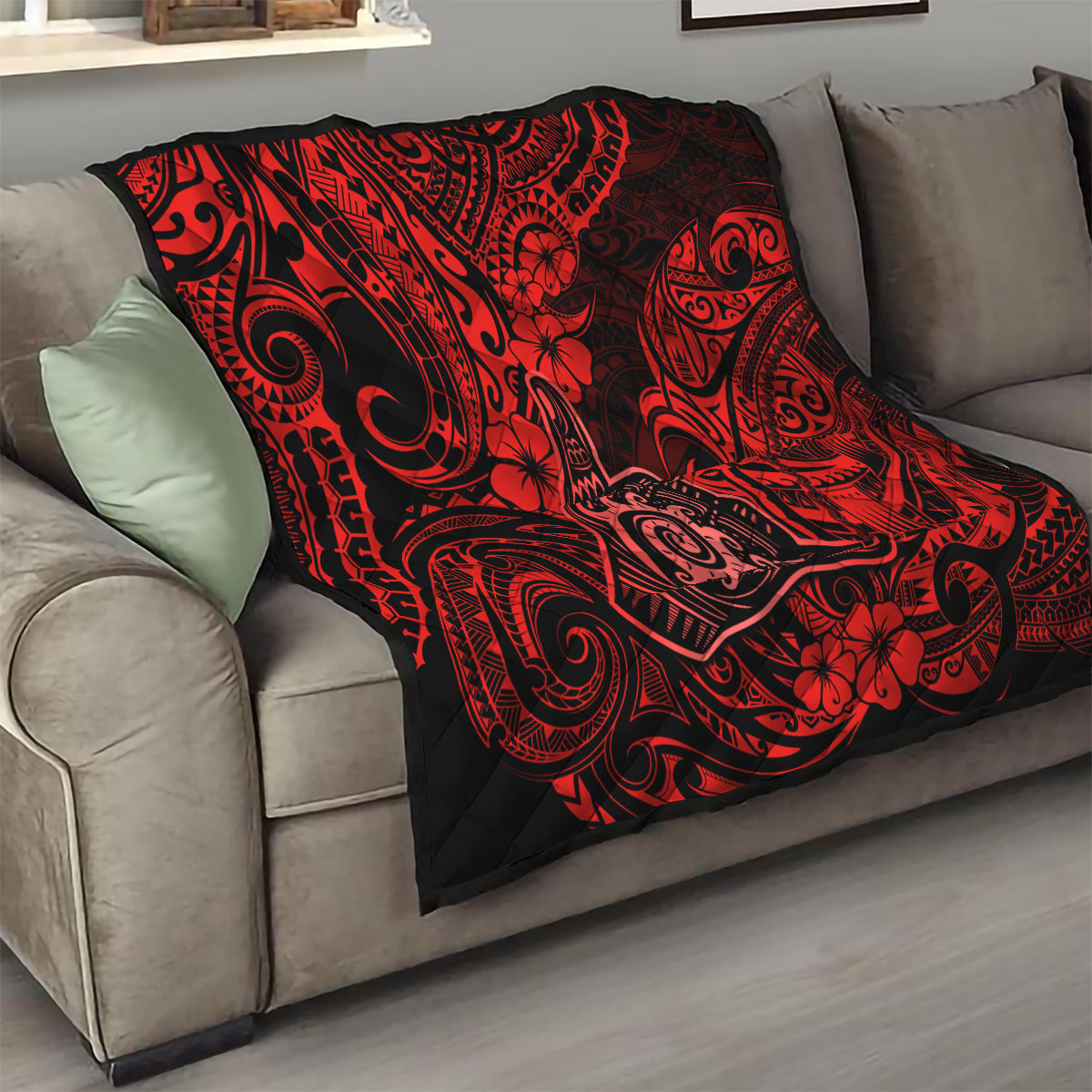 Hawaii Shaka Sign Quilt Polynesian Pattern Red Version LT01 - Polynesian Pride