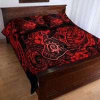 Hawaii Shaka Sign Quilt Bed Set Polynesian Pattern Red Version LT01 - Polynesian Pride