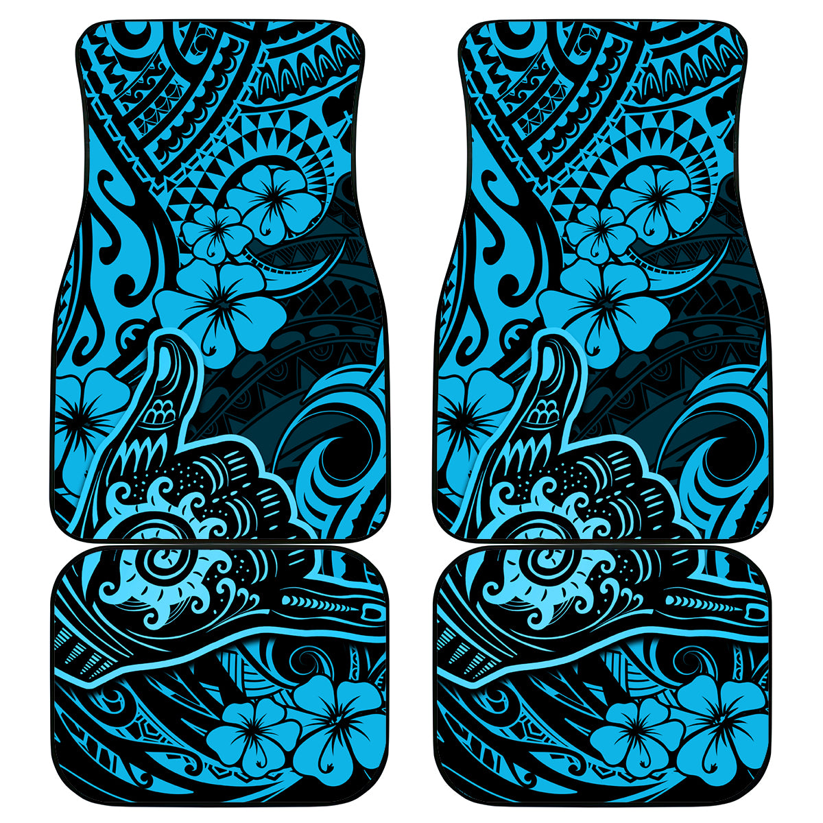 Hawaii Shaka Sign Car Mats Polynesian Pattern Sky Blue Version LT01 Blue - Polynesian Pride