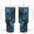 Hawaii Shaka Sign Tumbler With Handle Polynesian Pattern Sky Blue Version