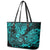 Hawaii Shaka Sign Leather Tote Bag Polynesian Pattern Turquoise Version LT01 - Polynesian Pride