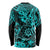 Hawaii Shaka Sign Long Sleeve Shirt Polynesian Pattern Turquoise Version LT01 - Polynesian Pride